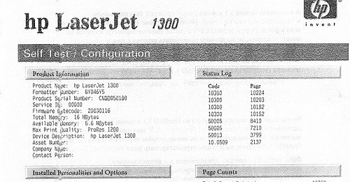 для принтера Hewlett-Packard LaserJet 1300