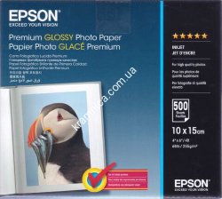 Фотобумага 10х15, 255г/м, глянцевая, 500л (C13S041826) Epson Premium