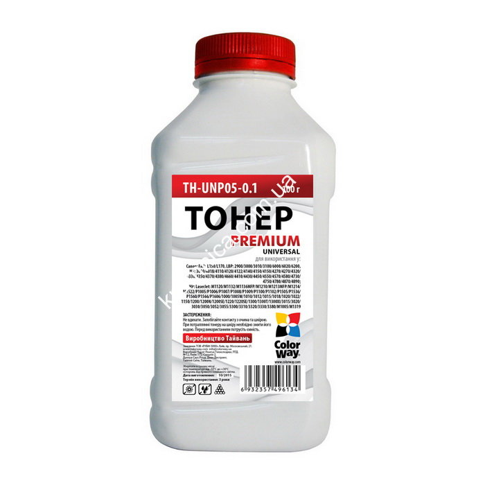 Тонер для HP LJ P 1005/1102/1010, 100г (TH-U05-0.1) Color Way Тонер для HP LJ P 1005/1102/1010, 100г (TH-U05-0.1) Color Way Краткое описание тонера:
Наименование тонера: Тонер для HP LJ P 1005/1102/1010, 100г (TH-U05-0.1) Color Way
Код тонера: TH-U05-0.1
Производитель тонера: Color Way
Упаковка тонера: 100г
Цвет тонера: Black