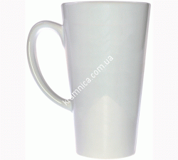Чашка керамическая для сублимации конусной формы (Белая), 450мл