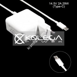 Блок питания для ноутбука Apple MacBook 14.5V 2A 29W USB Type-C Kolega-Power