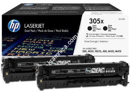 Картридж HP 305X для HP Color LaserJet Pro M351, M451, M375, M475 (CE410XD, CE410X)