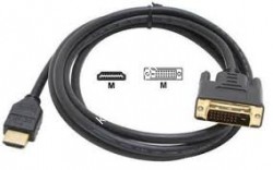 Кабель Dvi-HDMI, 24+1/19pin, 1.8м/3м (DVI-HDMI-18/ DVI-HDMI-30) Patron