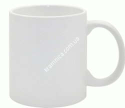 Чашка керамическая для сублимации глянцевая белая, 330мл, LUX