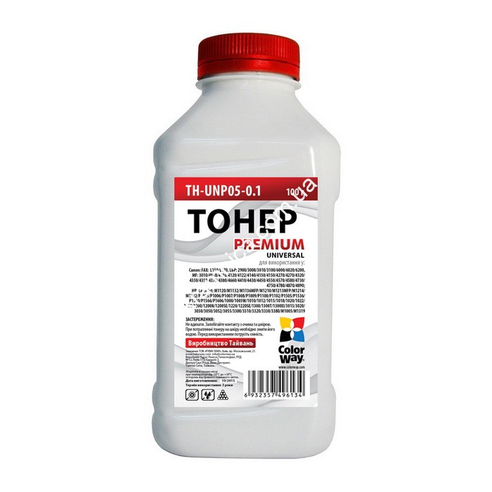 Тонер для HP, Canon универсальный, 100г (TH-U05-0.1) ColorWay