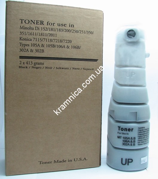 Тонер-картридж для Konica Minolta Di-152, Di-1611 (PM300M.413) Tomoegawa (Аналог Konica Minolta TN-114, TYPE 106, TYPE 105, TYPE 302) 