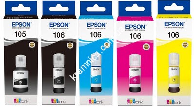 Чернила Epson 105, 106 для L7160, L7180 (C13T00Q140, C13T00R440, C13T00R340, C13T00R240, C13T00Q140)