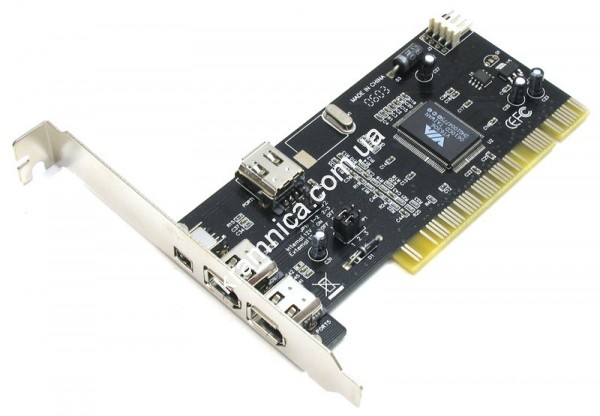 Контроллер PCI-1394 FireWire 2+1port с кабелем, VIA chipset (7804)