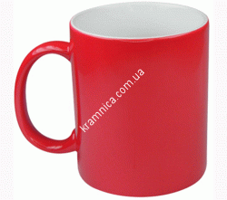Чашка керамическая для сублимации хамелеон (Красный), 330мл