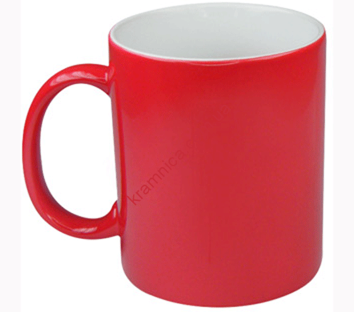 Чашка керамическая для сублимации хамелеон (Красный), 330мл