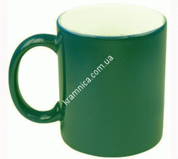 Чашка керамическая для сублимации хамелеон (Зелёный), 330мл