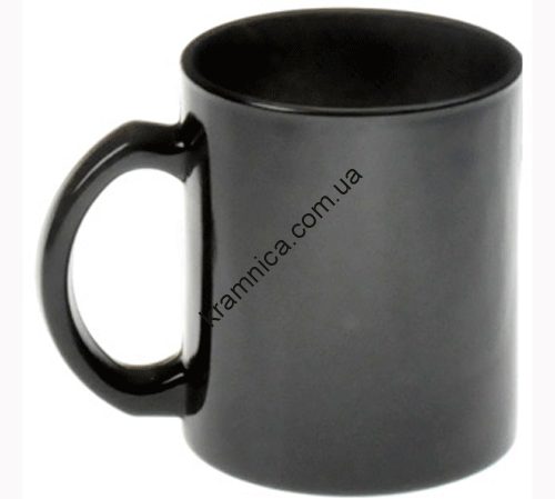 Чашка  для сублимации хамелеон полупрозрачная чёрная, 330мл