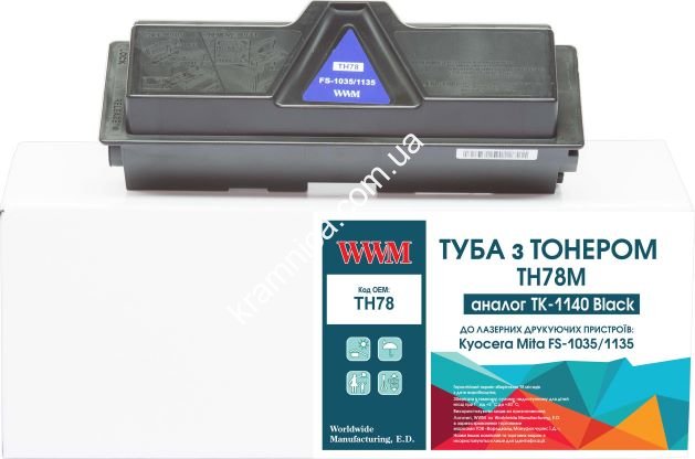 Тонер-картридж для Kyocera ECOSYS FS-1035, FS-1135 (TH78) WWM (Аналог Kyocera TK-1140)
