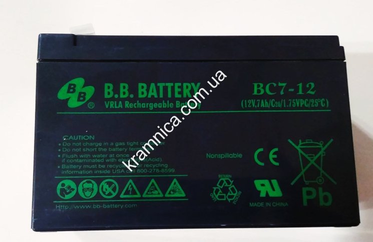 Аккумуляторная батарея B.B. Battery BC 7-12 /T2