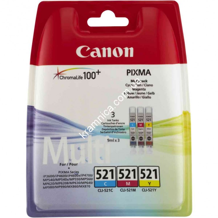 Картридж Canon PGI-520Bk/ CLI-521 для Canon iP4700/ MP560/ MP640 (2932B004/ 2933B004/ 2934B004/ 2935B004/ 2936B004/ 2937B004/ 2937B001/ 2934B010)