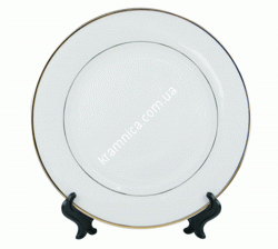 Тарелка для сублимации белая с золотым орнаментом, 200мм