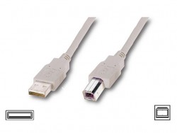 Кабель USB 2.0 AM/BM, 2 ferite, 5м (10109) 